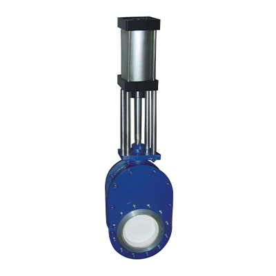 气动陶瓷对夹双闸板阀